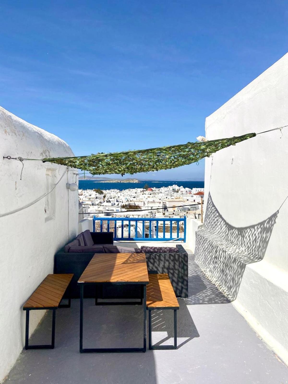 Elenitas Town House With Veranda And Sea View Mykonos Town 外观 照片
