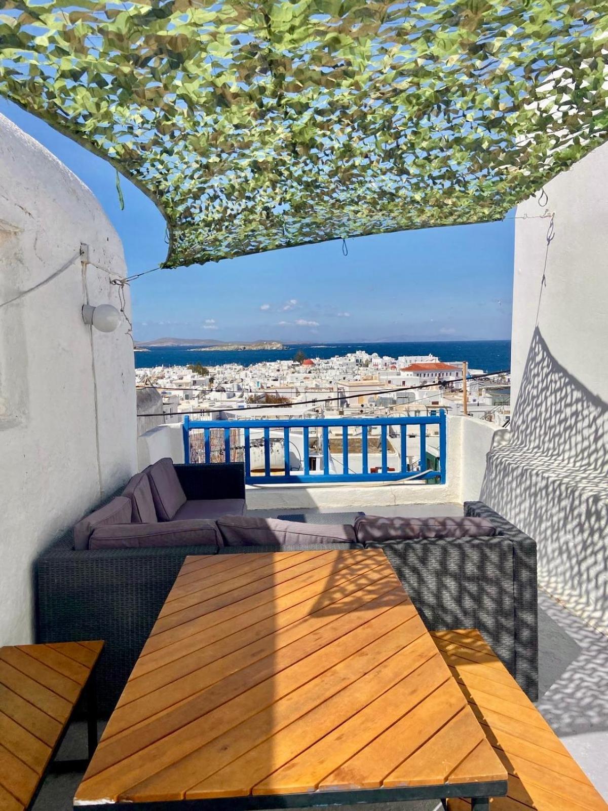 Elenitas Town House With Veranda And Sea View Mykonos Town 外观 照片